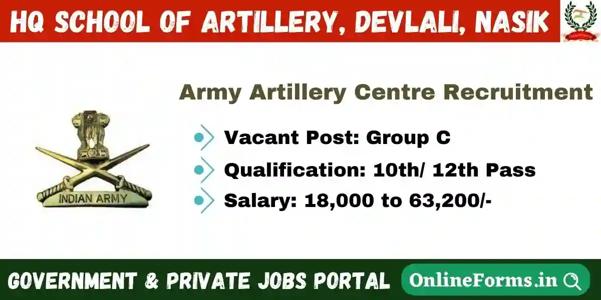 Indian Army Artillery Centre Recruitment 2023