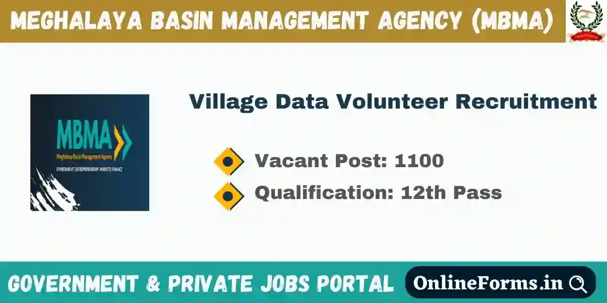 MBMA Village Data Volunteer Recruitment 2023