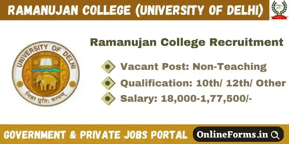 Ramanujan College Recruitment 2023