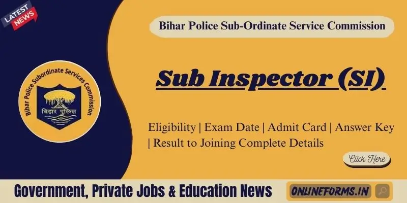 Bihar Police SI Recruitment