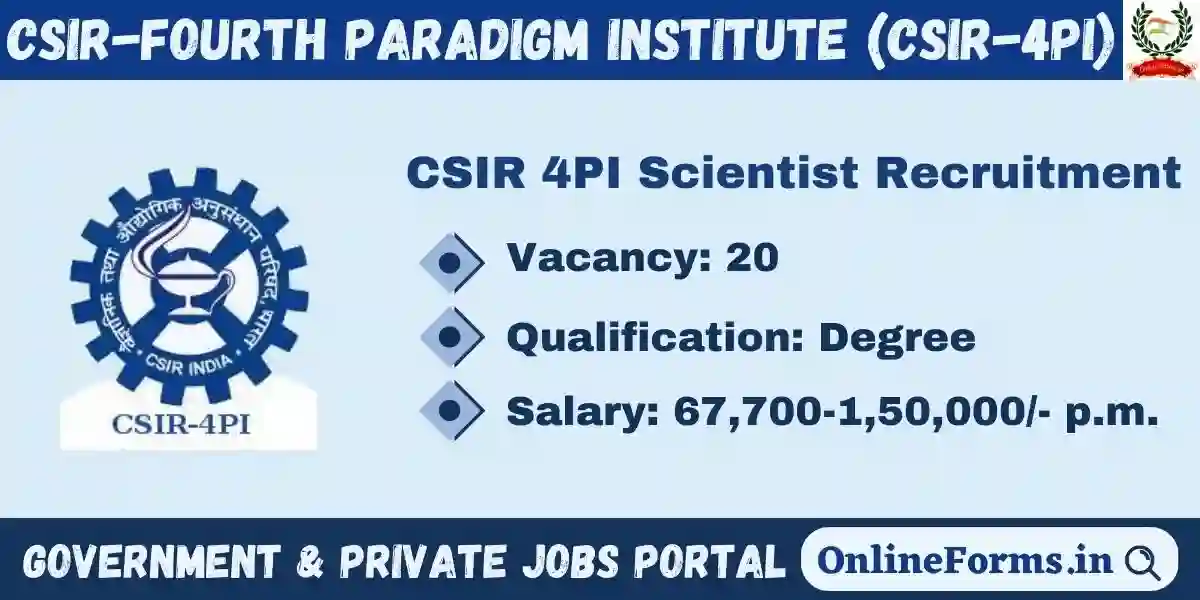 CSIR 4PI Scientist Recruitment 2023