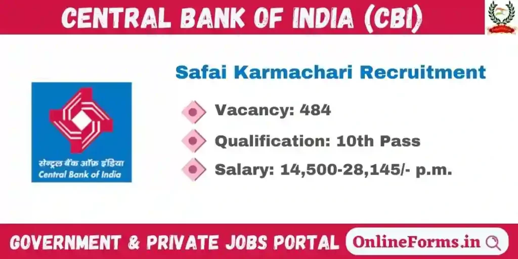 Central Bank Safai Karmachari Recruitment 2023