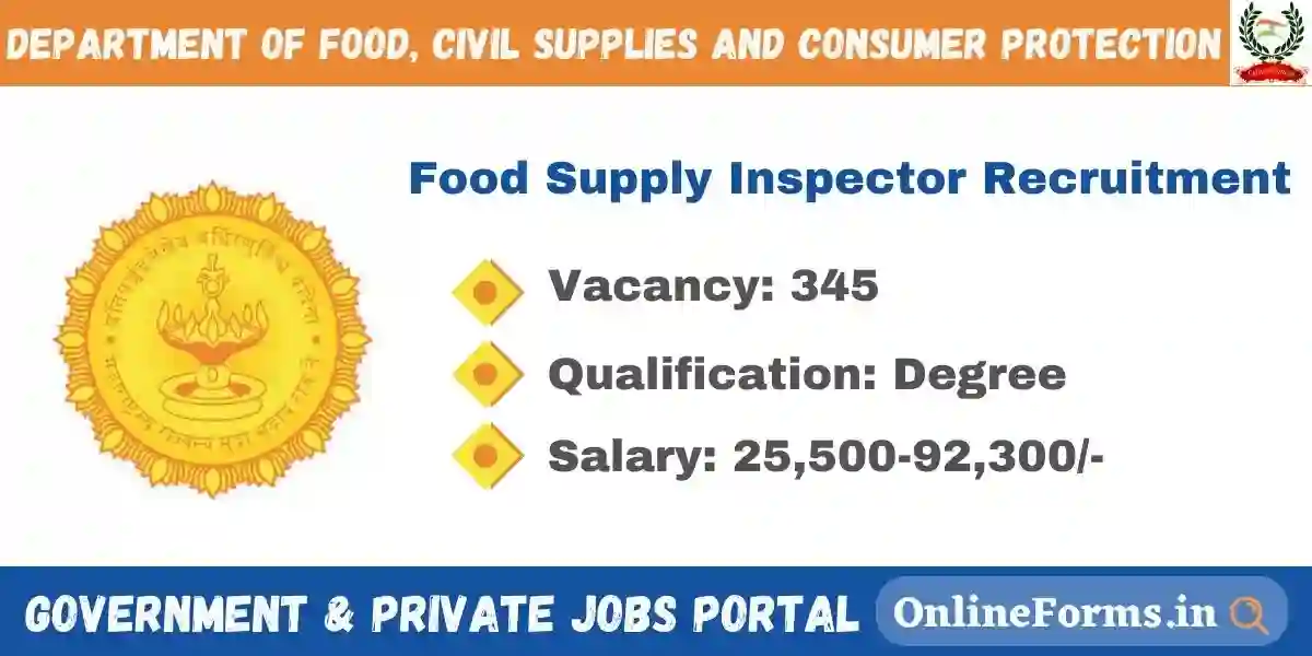Maharashtra Food Supply Inspector Recruitment 2023