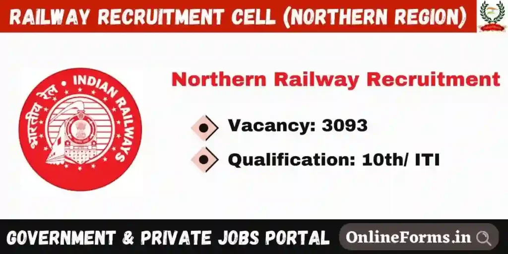 RRC Northern Railway Recruitment 2023