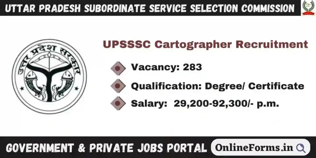 UPSSSC Cartographer Recruitment 2023