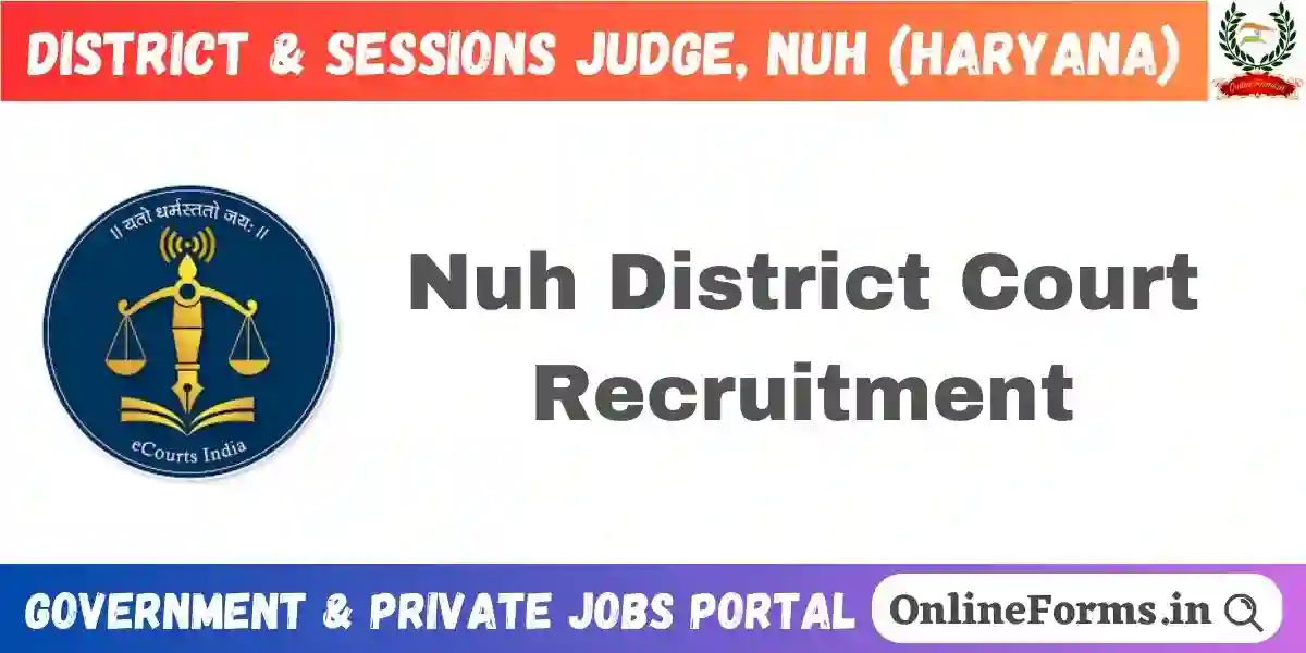 Nuh District Court Recruitment