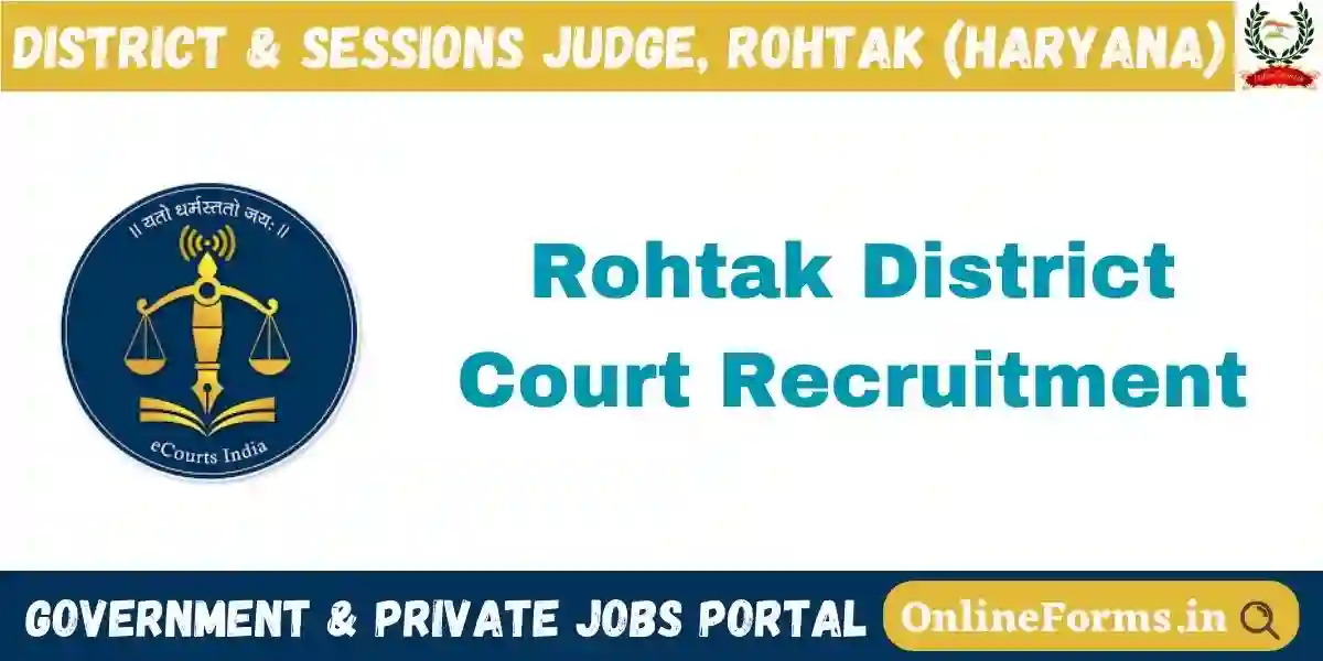 Rohtak District Court Recruitment