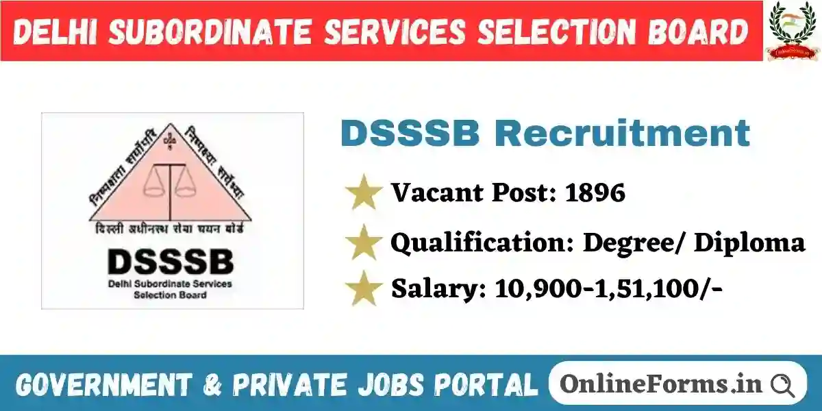DSSSB Recruitment 042024