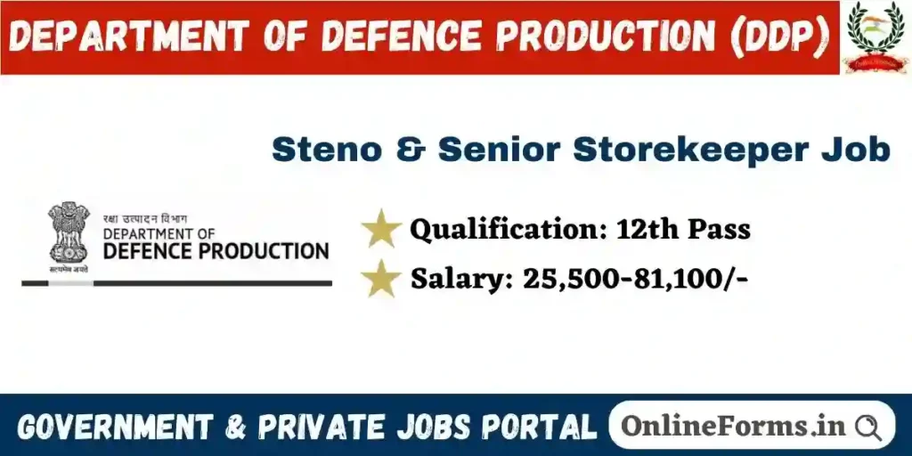 Department of Defence Production Recruitment 2024