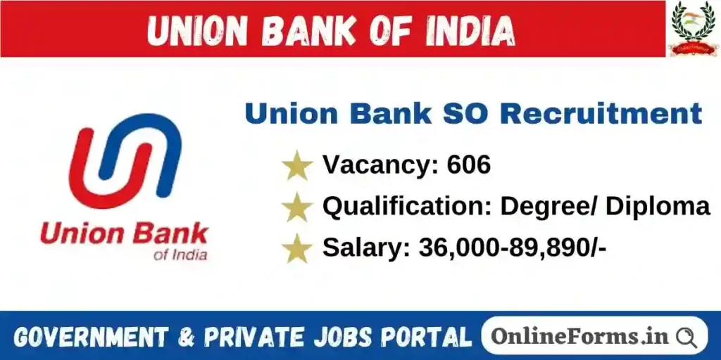 Union Bank SO Recruitment 2024