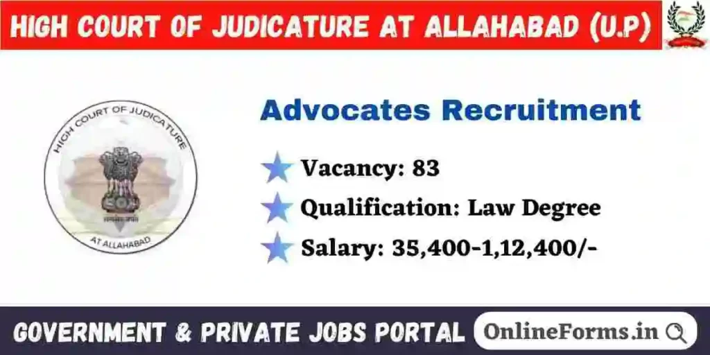 Allahabad High Court Advocate Recruitment 2024