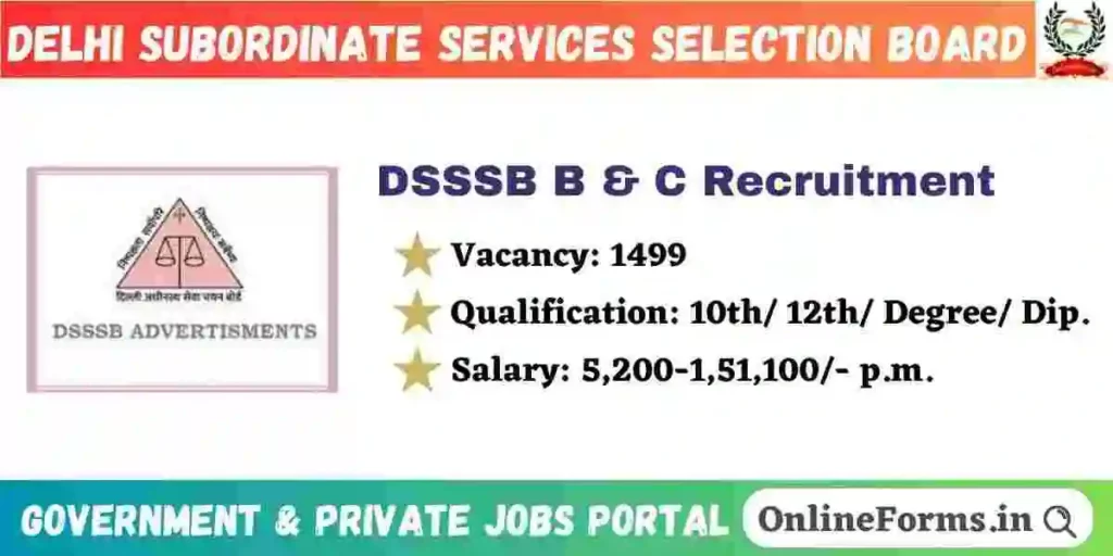 DSSSB Recruitment 052024
