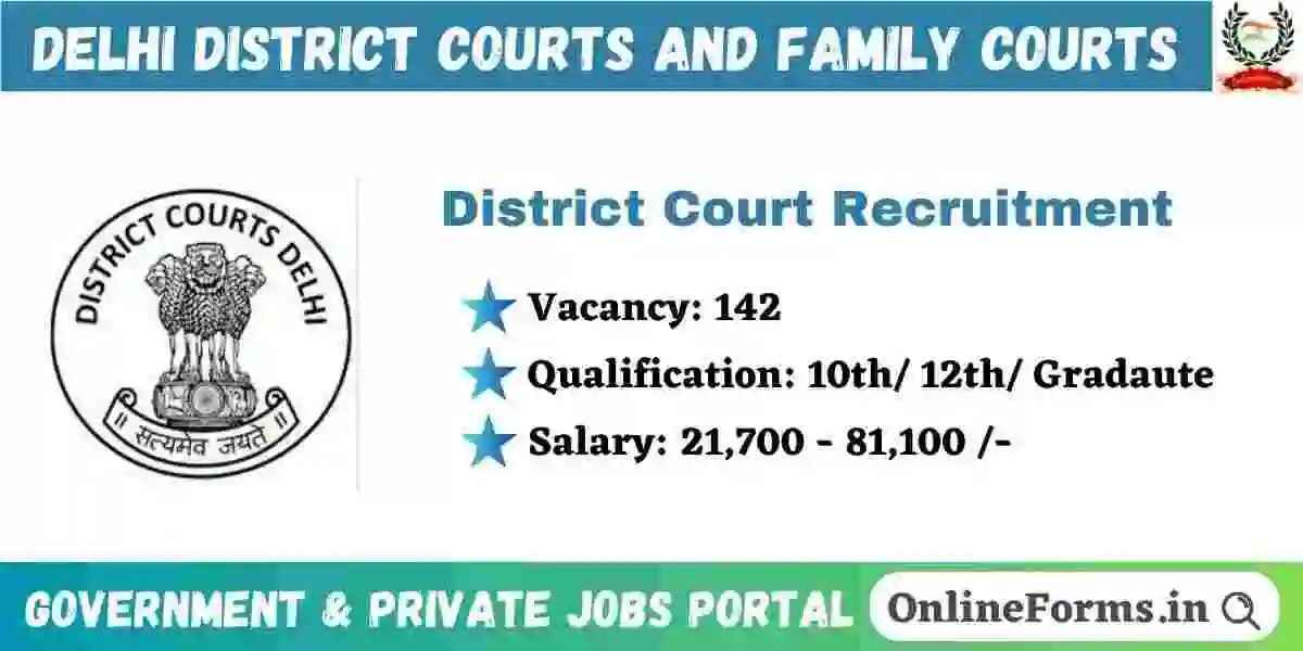 Delhi District Court Recruitment 2024