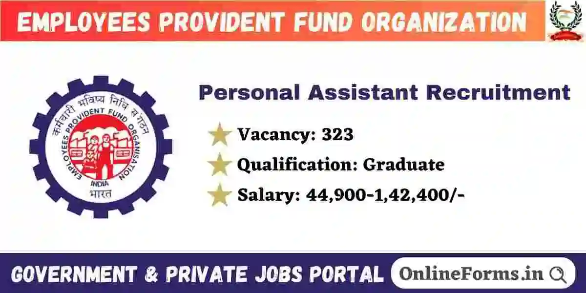 EPFO Personal Assistant Recruitment 2024