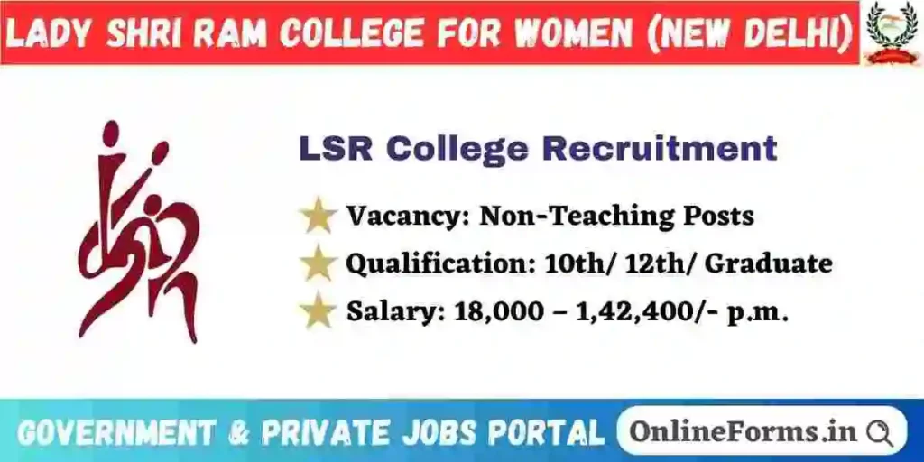 Lady Shri Ram College Recruitment 2024