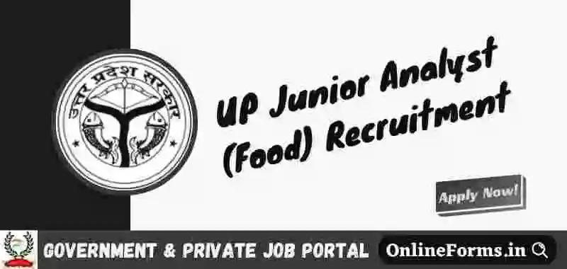 UPSSSC Junior Analyst Recruitment