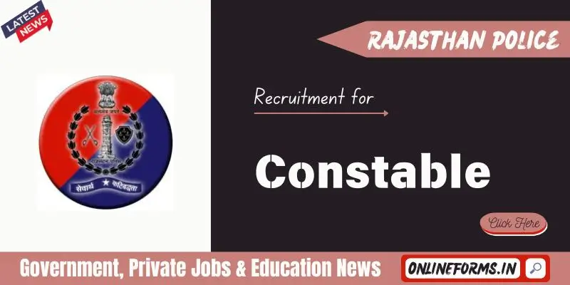 Rajasthan Police Constable Bharti