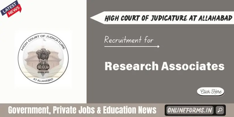 UP High Court Research Associates Recruitment
