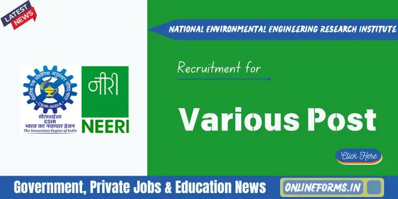 CSIR NEERI Recruitment 
