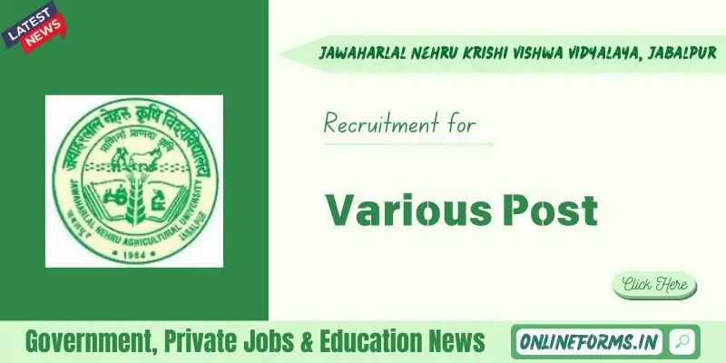 JNKVV Jabalpur Recruitment