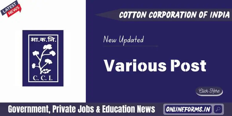 Cotton Corporation of India Recruitment