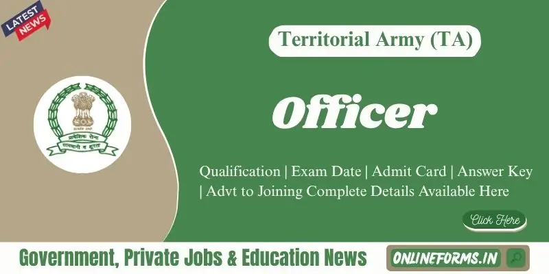 Territorial Army Officer Recruitment
