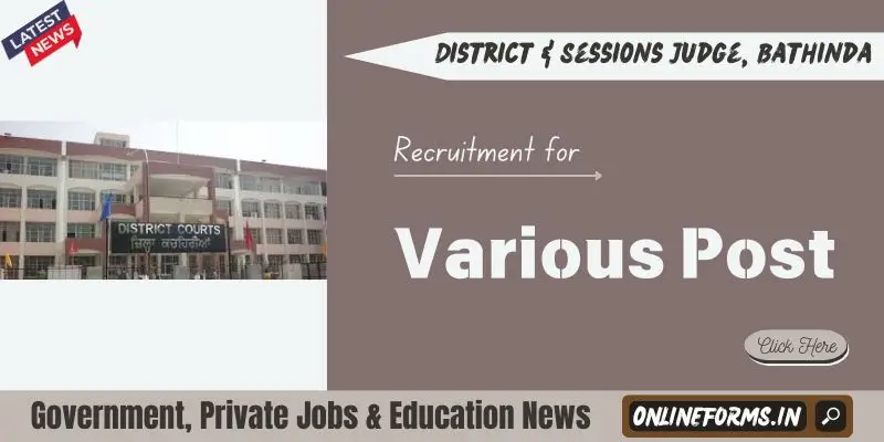 Bathinda Court Recruitment