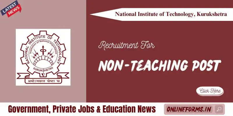 NIT Kurukshetra Non Teaching Recruitment