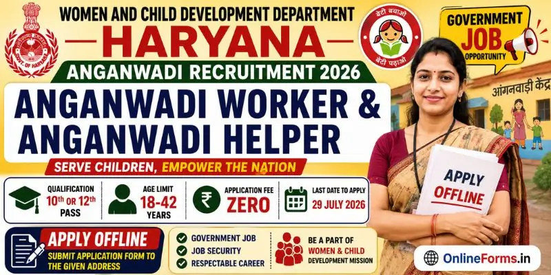 Haryana Anganwadi Recruitment 2026