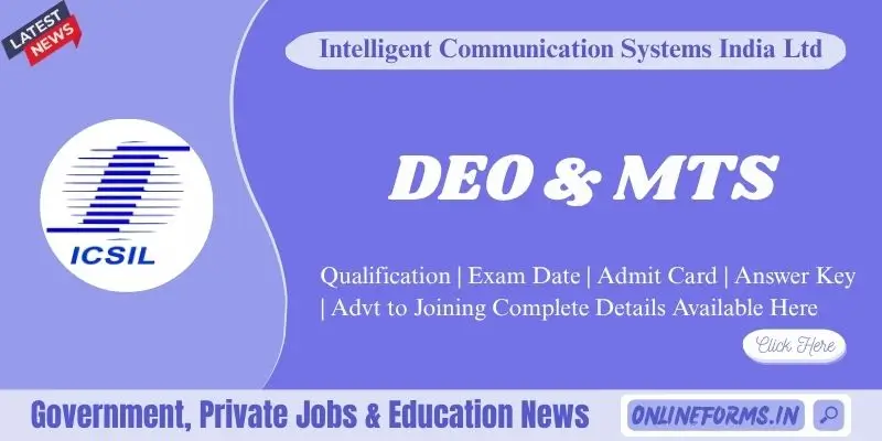 Delhi ICSIL Recruitment 2026 Apply for MTS & DEO Vacancies Delhi ICSIL Recruitment 2026