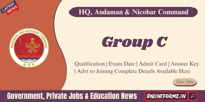 HQ ANC Group C Recruitment 2026 | 10th/ 12th Pass | MTS & LDC HQ ANC Group C Recruitment