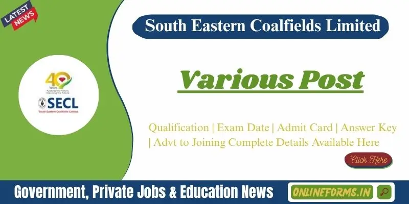SECL Recruitment 2026 Apply for 1055 Vacancies SECL Recruitment