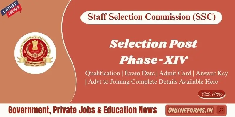 SSC Selection Post Phase 14 Recruitment 2026 Apply for 3003 Vacancies SSC Selection Post Phase 14 Recruitment 2026