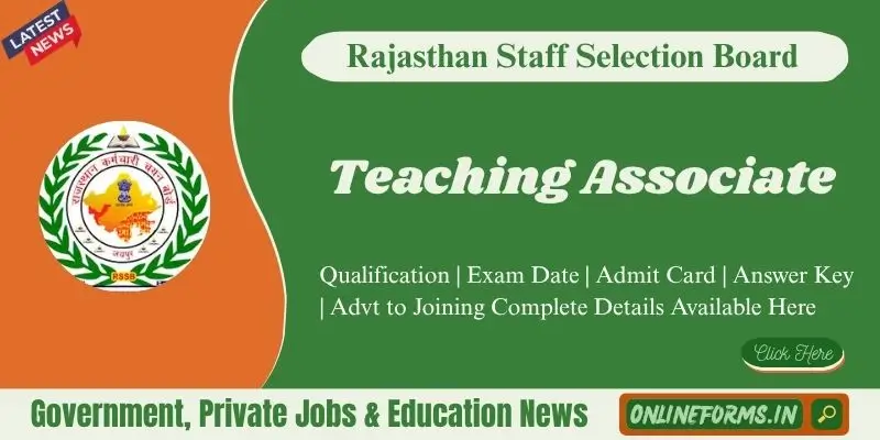 RSSB Teaching Associate Recruitment 2026 Apply for 3540 Vacancies RSSB Teaching Associate Recruitment