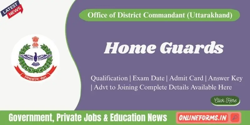 Uttarakhand Home Guard Recruitment 2026 | 920 Vacancy Uttarakhand Home Guard Recruitment
