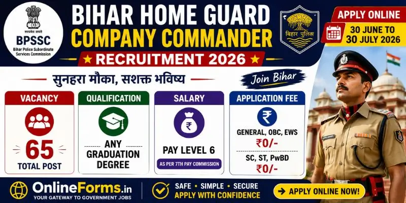 Bihar Home Guard Company Commander Recruitment 2026
