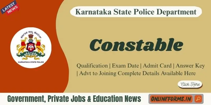 Karnataka Police Constable Recruitment 2026 Apply for 3991 Vacancies Karnataka Police Constable Recruitment