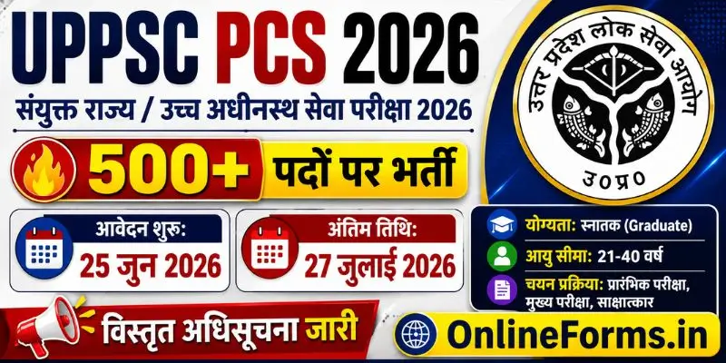 UPPSC PCS Recruitment 2026