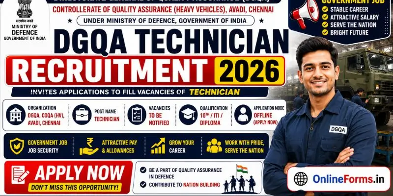 DGQA Technician Recruitment 2026