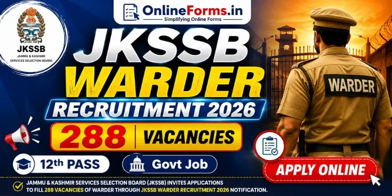 JKSSB Warder Recruitment 2026