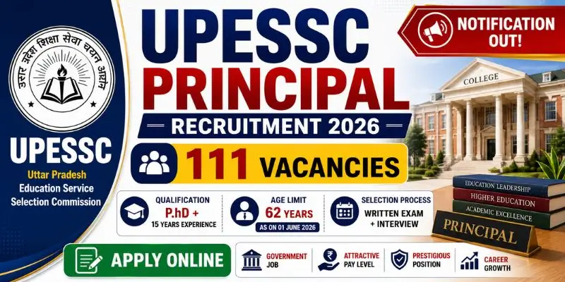 UPESSC Principal Recruitment 2026