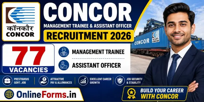 CONCOR MT & Assistant Officer Recruitment 2026