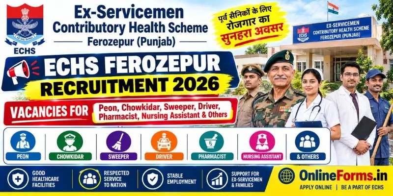 ECHS Ferozepur Recruitment 2026