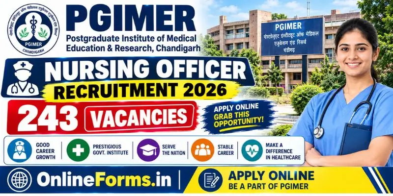 PGIMER Nursing Officer Recruitment 2026